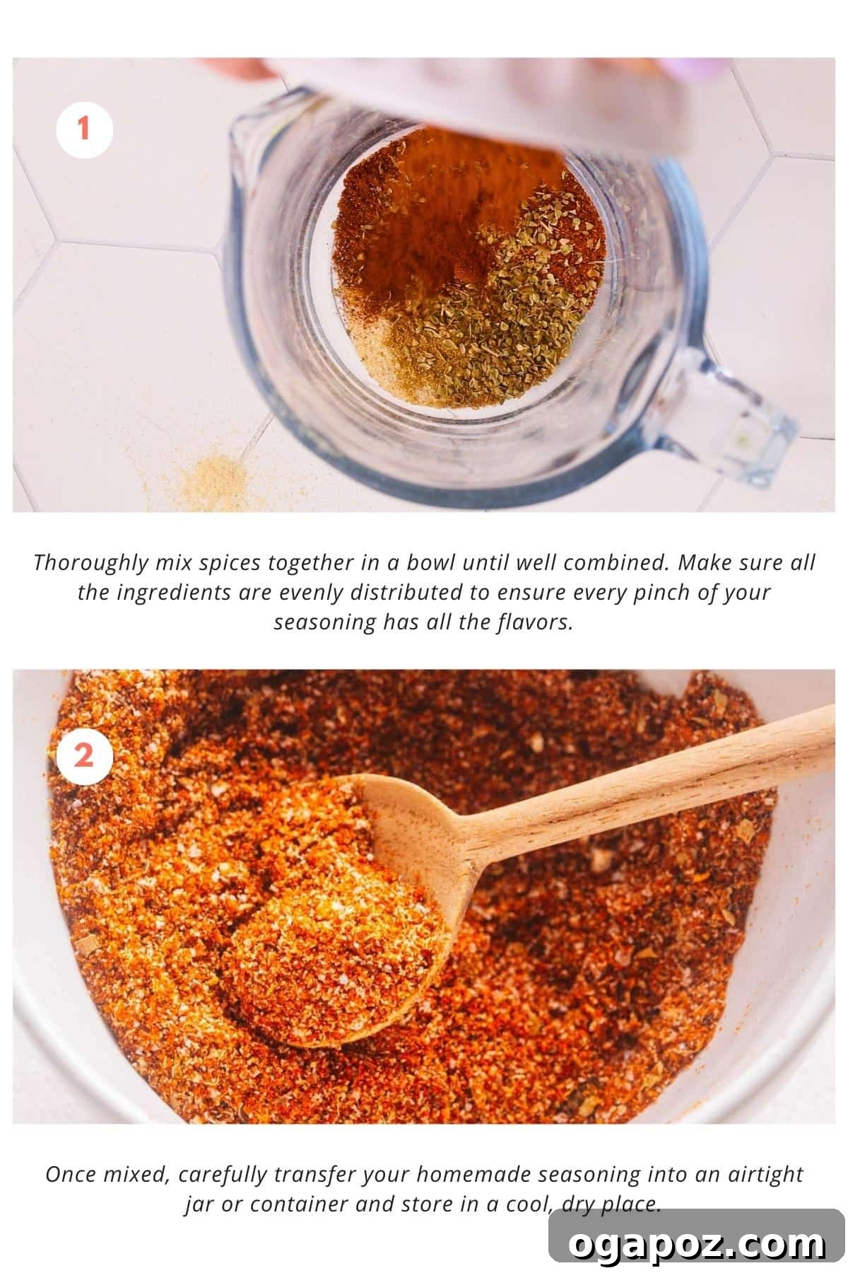 A close-up shot of a white bowl where various vibrant spices are perfectly mixed to create homemade chicken taco seasoning.