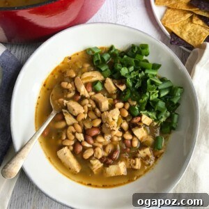 Green Chicken Chili, a lighter and protein-packed meal for any season.