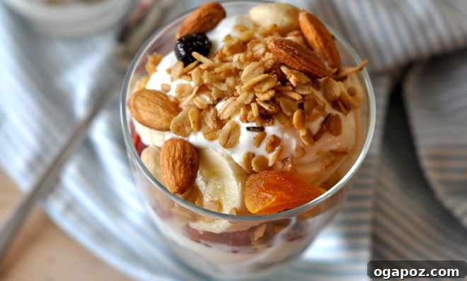 A freshly prepared bowl of homemade granola