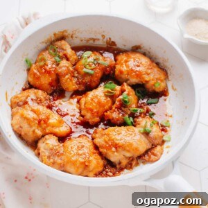 Garlic Ginger Chicken in a pan.
