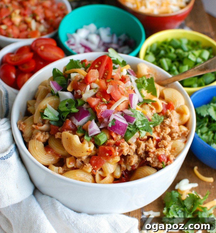 Instant Pot Taco-Spiced Turkey Pasta 7 Instant Pot Turkey Taco Pasta with tomatoes