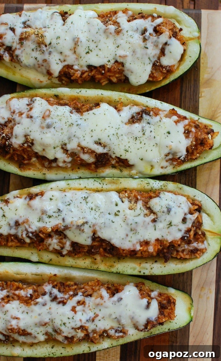 Ultimate Broccoli Cheddar Chicken 8 Mediterranean Zucchini Boats stuffed with a savory mixture of ground beef and lamb, rice, and tomato sauce, topped with melted Sargento® cheese and fresh parsley.