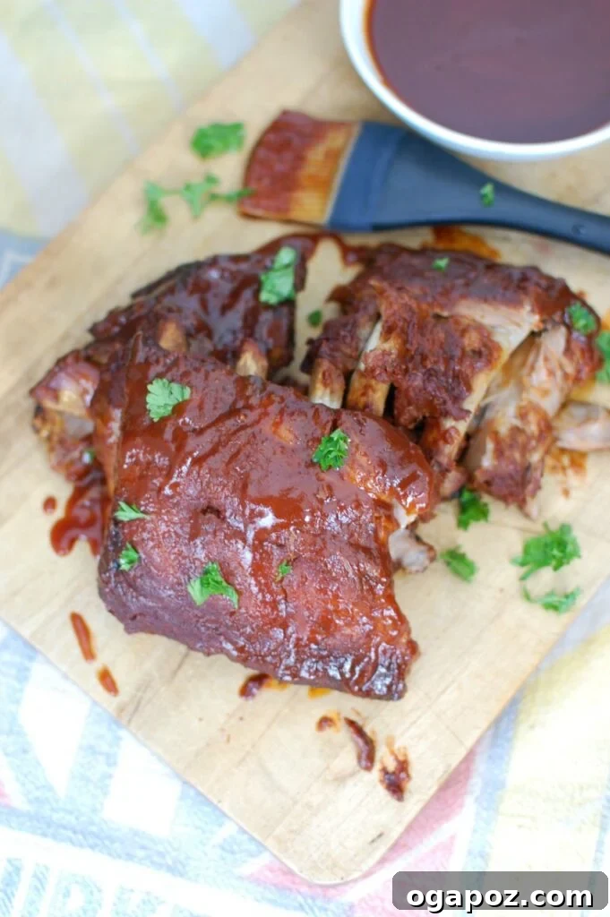 Melt-in-Your-Mouth Slow Cooker Ribs 3 Slow Cooker Barbecue Ribs are fall off the bone tender and full of warm spices and flavor. These ribs cook in a slow cooker saving you time and making this meal easy and perfect for a crowd!