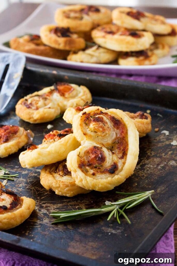 15 Mediterranean Appetizers to Delight Your Taste Buds 15 Easy puff pastry ‘palmiers’ stuffed with tasty sun-dried tomatoes, parmesan & fresh rosemary.