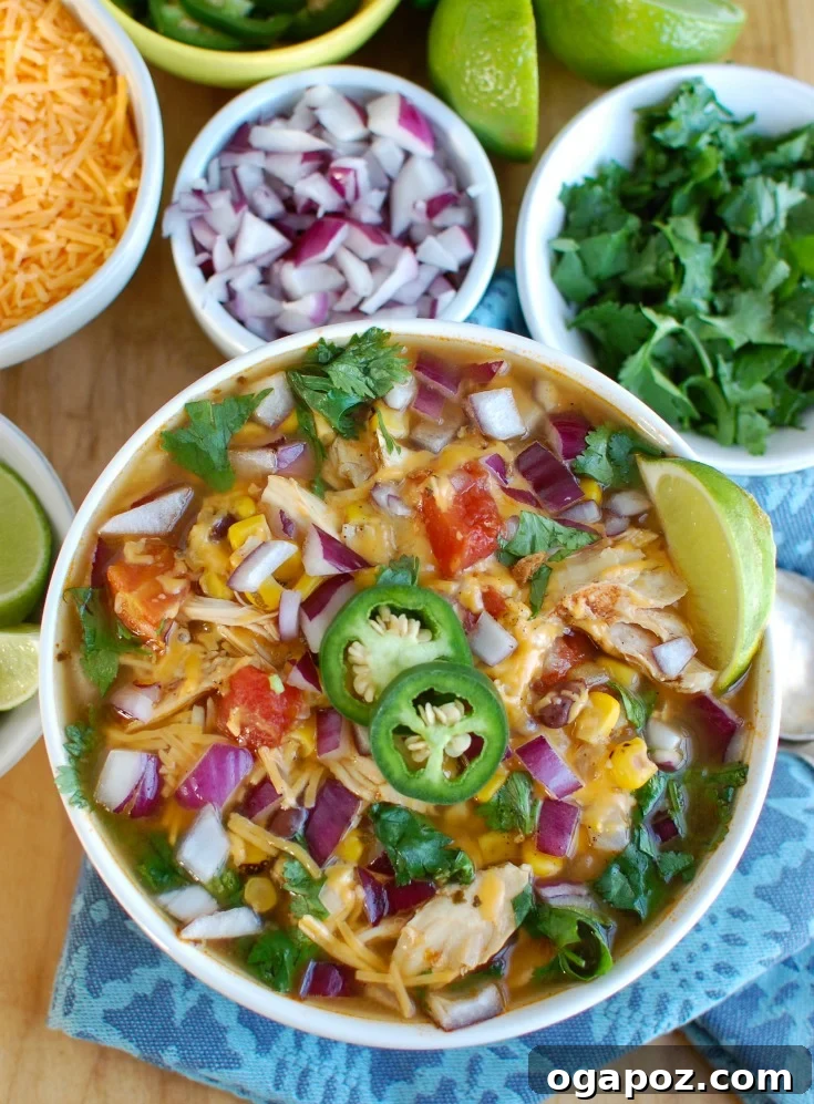Instant Pot Fiesta Chicken Tortilla Soup 3 Instant Pot Chicken Tortilla Soup with lime
