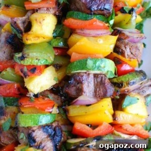 Grilled Hawaiian Steak Kabobs