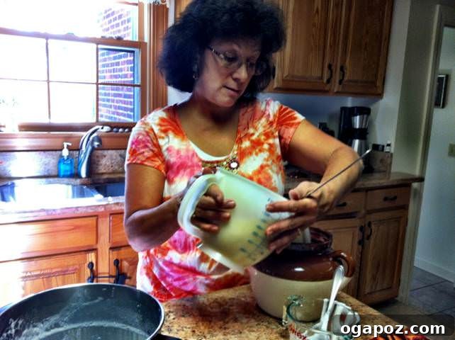 mom yogurt finishing the Homemade Yogurt