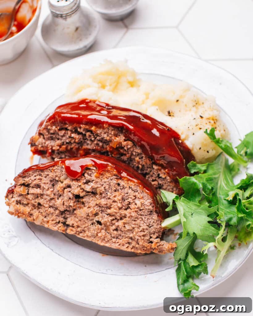 Tender Meatloaf, Velvety Brown Gravy 18 Meatloaf with Glaze.