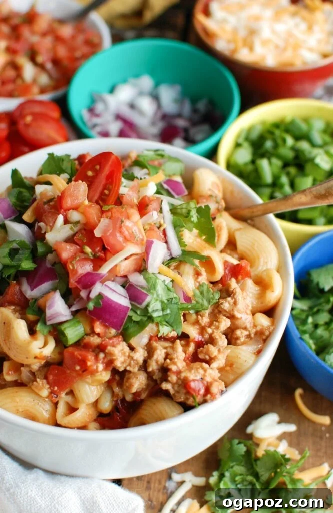 13 Instant Pot Recipes You'll Make Again and Again 3 Instant Pot Turkey Taco Pasta with ground turkey, taco seasoning, fire-roasted tomatoes, and pasta.