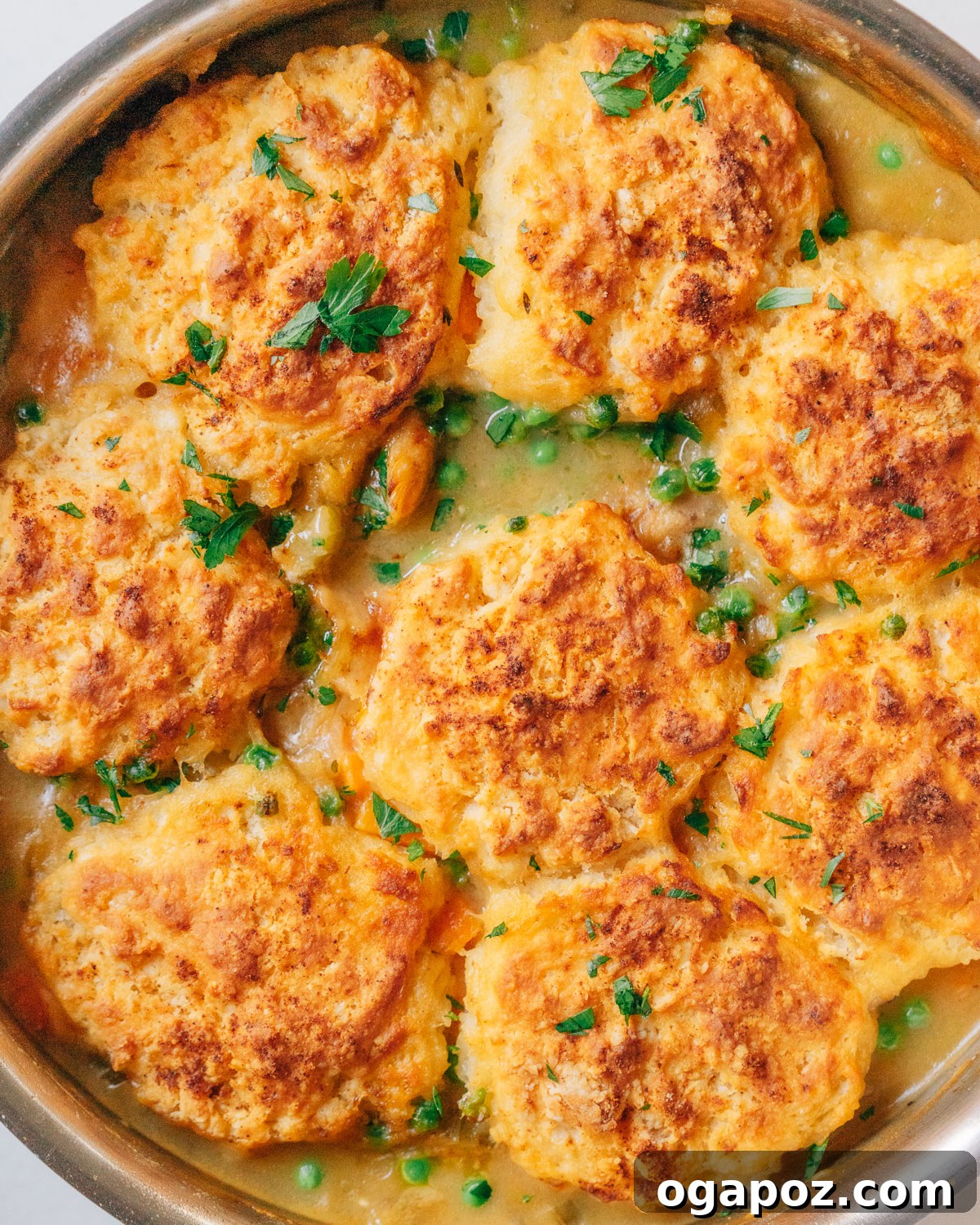 Savory Chicken and Biscuit Bake 2 Hearty Chicken Stew with Golden Biscuit Topping - Ultimate Comfort Food Recipe
