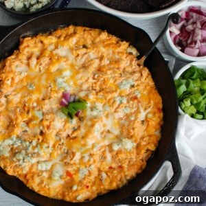 Ultimate Buffalo Chicken Queso 6 Buffalo Chicken Queso Cheese Dip Skillet