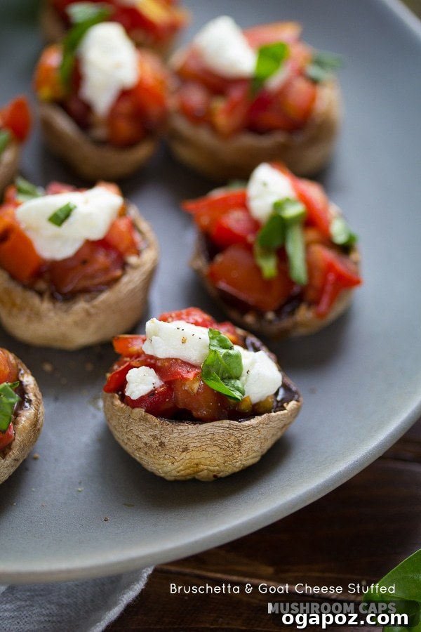 14 Sun-Kissed Mediterranean Grilling Recipes 11 Elegant Grilled Mushrooms topped with fresh bruschetta and creamy goat cheese.