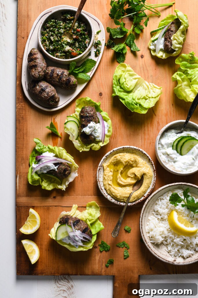 14 Sun-Kissed Mediterranean Grilling Recipes 13 Light and fresh Kafta Lettuce Wraps with spiced grilled beef served in crisp lettuce cups.