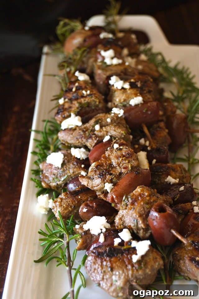 14 Sun-Kissed Mediterranean Grilling Recipes 16 Exquisite Grilled Rosemary Lamb Kalamata Kebabs with tender lamb, aromatic rosemary, and briny Kalamata olives.
