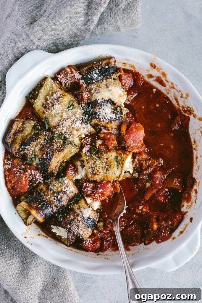 11 Ultimate Eggplant Recipes 10 Delectable Eggplant Involtini, thin slices of eggplant rolled around a rich filling and baked in tomato sauce.