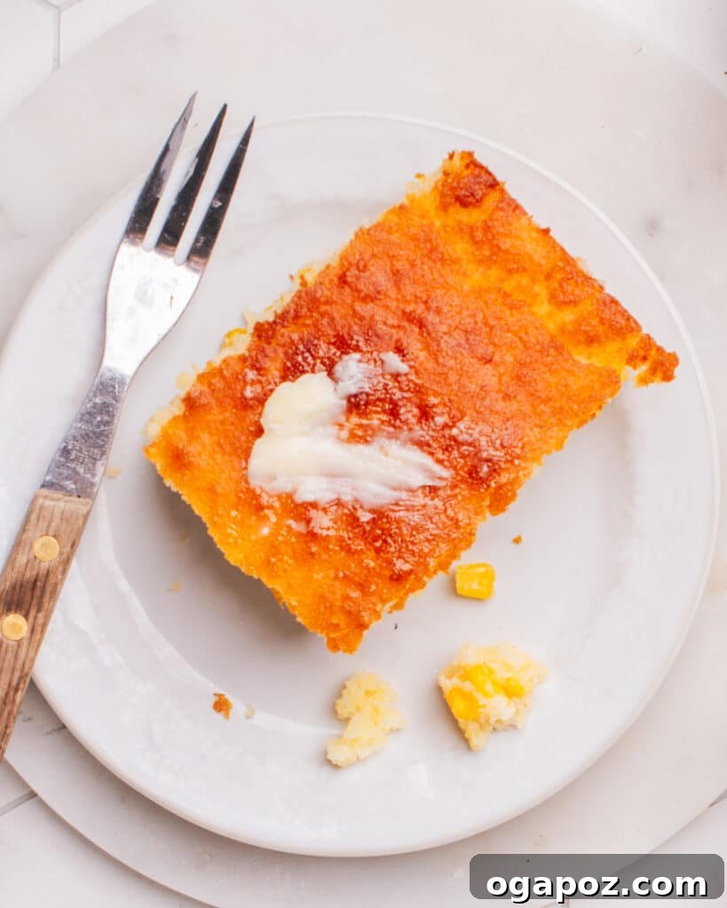 31 Delicious Side Dishes for Your Meatloaf Dinner 4 sliced Cornbread Casserole with butter, perfect for a meatloaf side