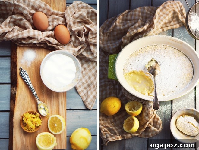 Zesty Lemon Pudding Cake 4 A delightful, candid image capturing a moment of shared laughter among family members, highlighting the joy and humor found in everyday life and special memories.