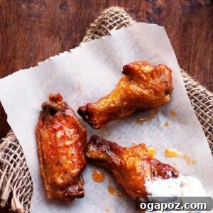 Oven-Crisped Buffalo Wings with Scratch-Made Blue Cheese Dressing 5 Baked Buffalo Chicken Wings.