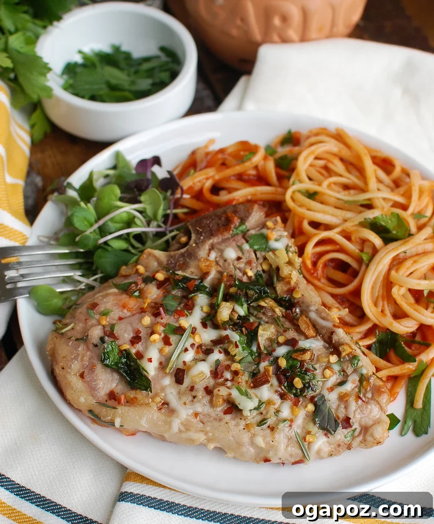 Aromatic Italian Veal Chops with Garlic and Herbs 2 Easy Italian Style Veal Chops with Pasta