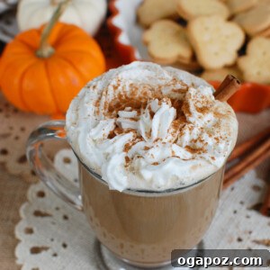 Homemade Pumpkin Spice Latte ready to serve