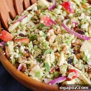 Brussels Sprout Apple Goat Cheese Salad