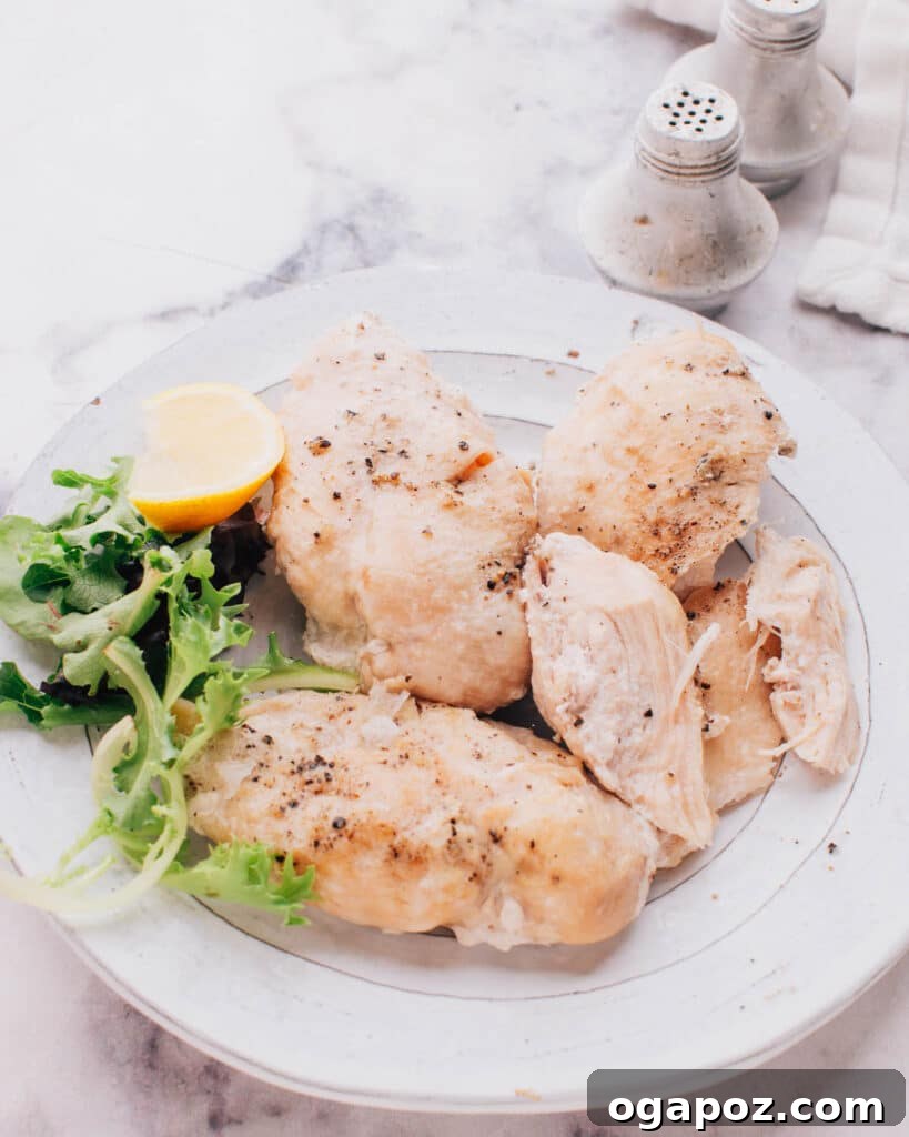 Transform Frozen Chicken into a Juicy Instant Pot Meal 2 Cooked chicken from Instant Pot frozen chicken recipe.