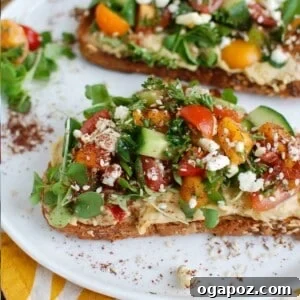 Mediterranean Hummus Toast with Za'atar full recipe image