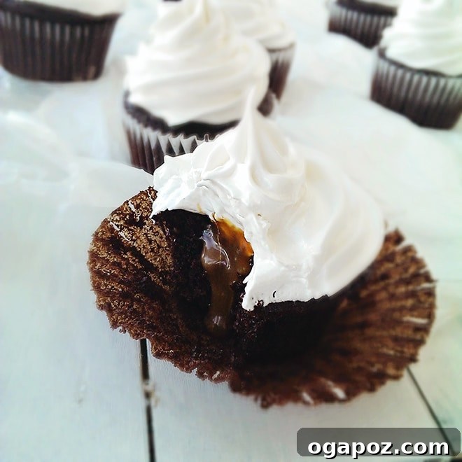 Decadent Caramallow Cupcakes 4 Several Caramallow Cupcakes arranged beautifully on a plate, showcasing their layers