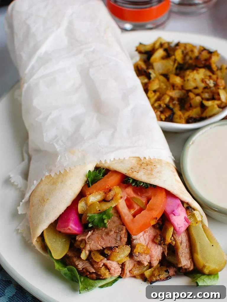 Signature Beef Shawarma 2 Beef Shawarma in pita wrap