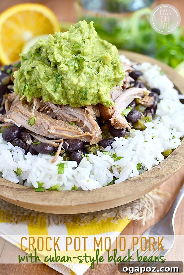 Slow Cooker Mojo Pork with Cuban-Style Black Beans