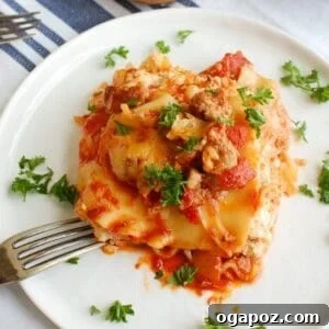 Slow Cooker Lasagna Perfection 6 Slow Cooker Lasagna final dish, ready for serving