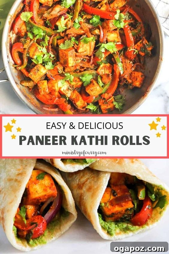Paneer Perfection: 52+ Recipes for Every Palate 21 Flavorful Paneer Kathi Rolls, a popular Indian street food, ready to be enjoyed as a quick meal.