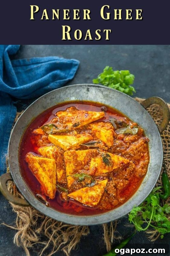 Paneer Perfection: 52+ Recipes for Every Palate 22 Golden and aromatic Paneer Ghee Roast, a spicy and flavorful Indian dish that's visually stunning.