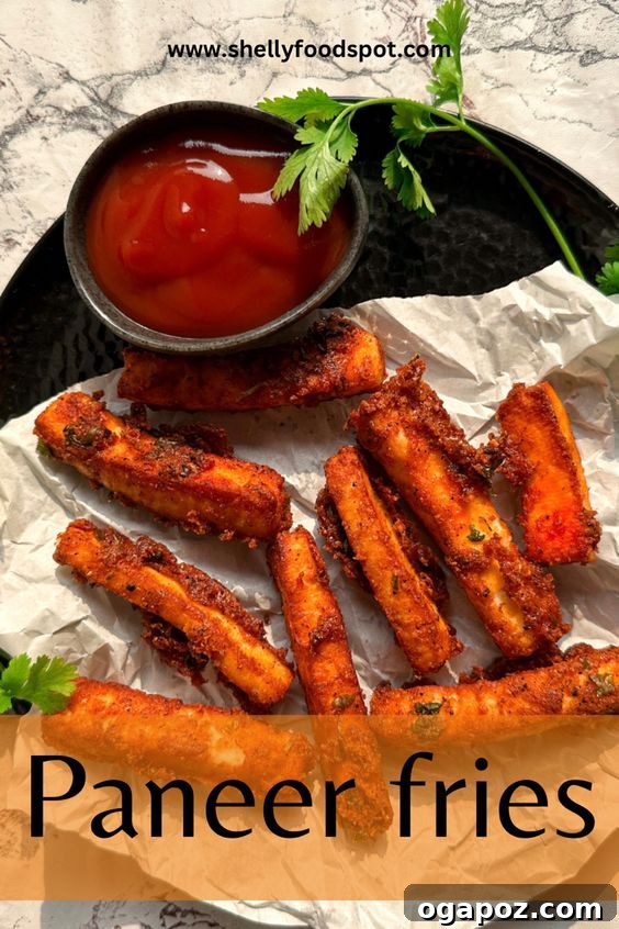 Paneer Perfection: 52+ Recipes for Every Palate 25 Golden, crispy Paneer French Fries, a delightful and unique snack, served as a fun alternative to potato fries.