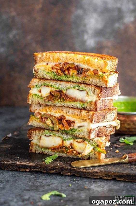 Paneer Perfection: 52+ Recipes for Every Palate 38 Incredibly delicious Smoked Tandoori Paneer Sandwich, a flavorful alternative to a regular grilled cheese.