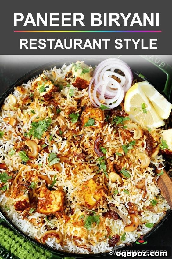 Paneer Perfection: 52+ Recipes for Every Palate 53 Aromatic and flavorful Paneer Biryani, a labor of love perfect for celebrations and special occasions.