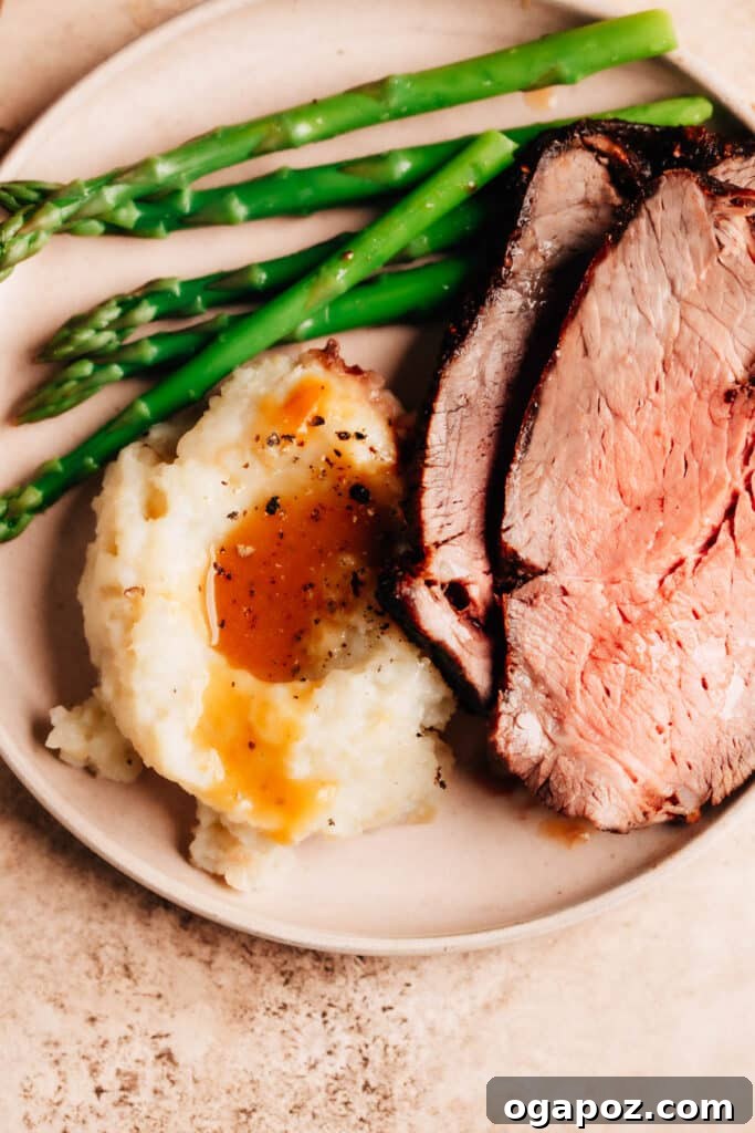Ultra Juicy Air Fryer Roast Beef 2 Roast Beef and Mashed Potatoes
