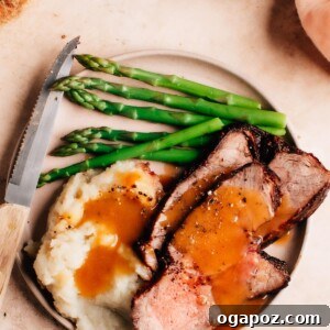 Air Fryer Roast Beef in Plate
