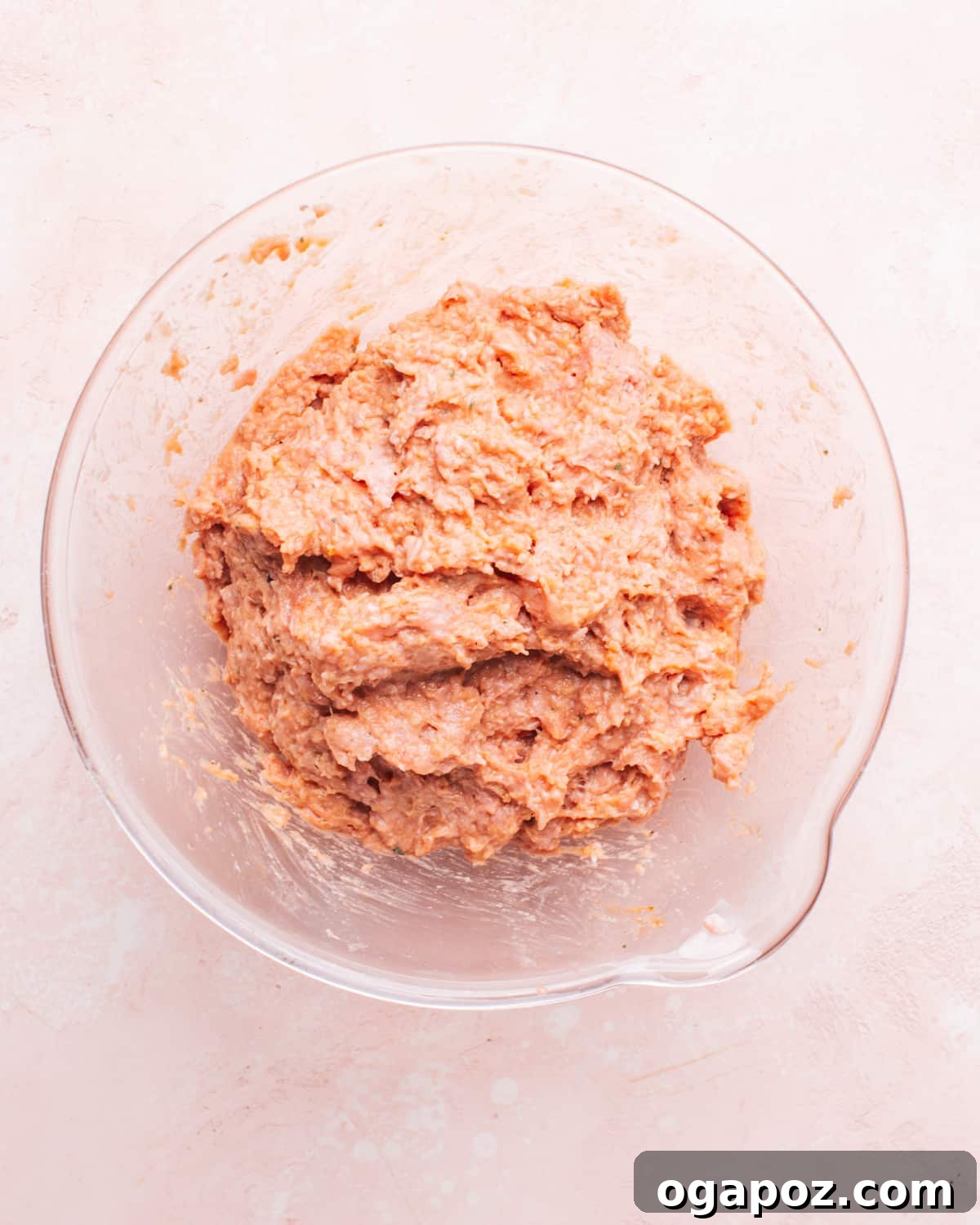 Ultimate Meatloaf Flavor Mix 7 Close-up of seasoned ground turkey meatloaf mixture, ready for shaping.
