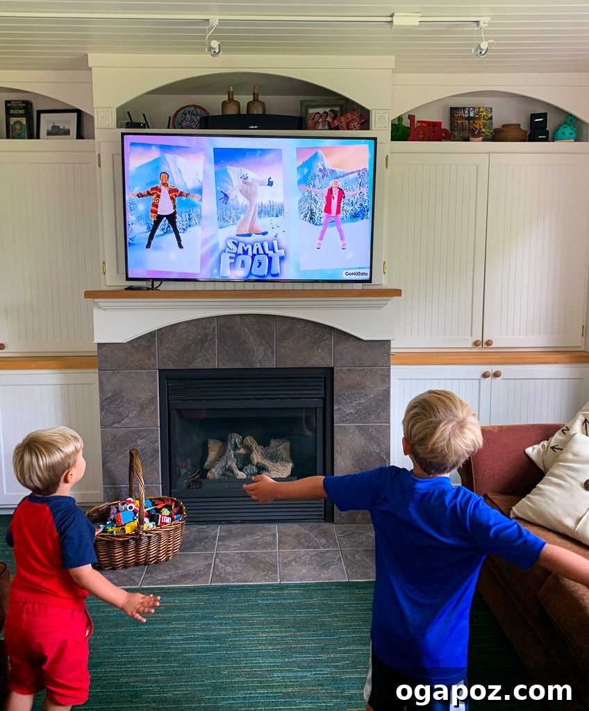 Banana Crunch Ice Pops 3 Kids actively playing with GoNoodle