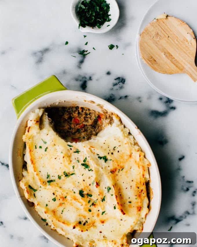 Hearty Winter Casseroles for Ultimate Comfort 18 Wholesome Vegetarian Shepherd’s Pie with a rich lentil base and creamy mashed potato topping
