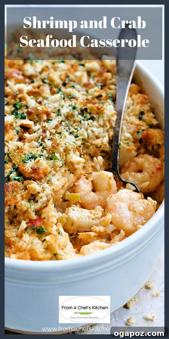 Hearty Winter Casseroles for Ultimate Comfort 31 Luxurious Shrimp and Crab Seafood Casserole with a rich, creamy sauce