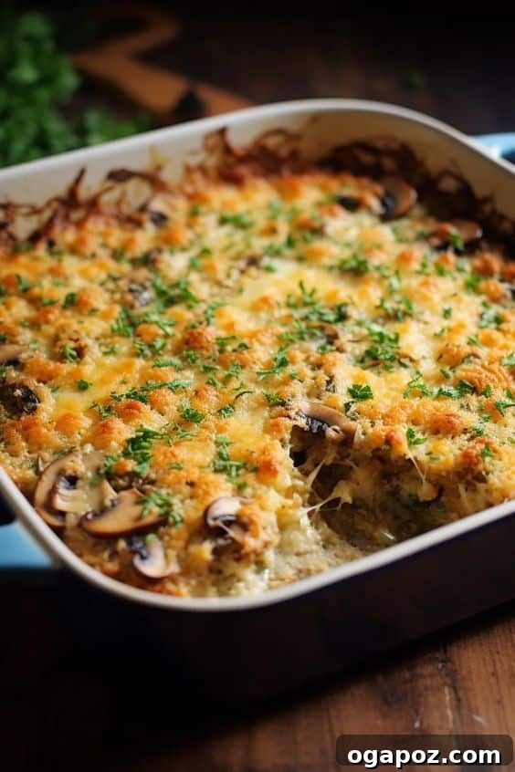 Hearty Winter Casseroles for Ultimate Comfort 32 Earthy and savory Mushroom Casserole, packed with flavor