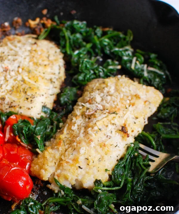 Effortlessly Delicious Black Sea Bass 4 Black Sea Bass Recipe with sautéed cherry tomatoes and spinach