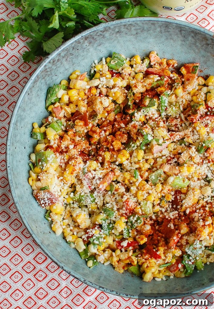 Fiesta Street Corn Salad 3 Mexican Corn Salad with a sprinkle of smoked paprika