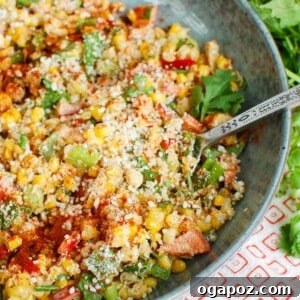 Fiesta Street Corn Salad 6 Delicious Mexican Street Corn Salad ready to be served