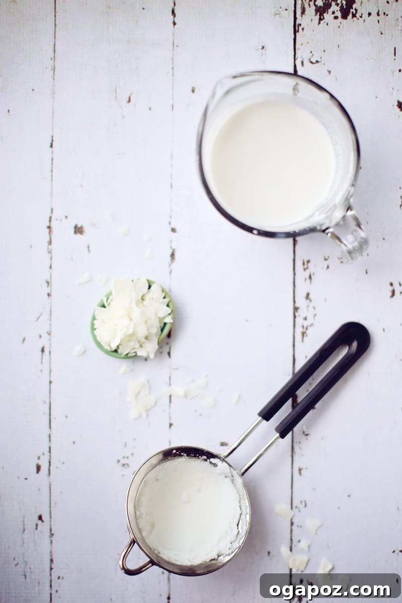 Whip Up Your Own Coconut Milk 3 The straining process for homemade coconut milk, separating the liquid from the coconut pulp.