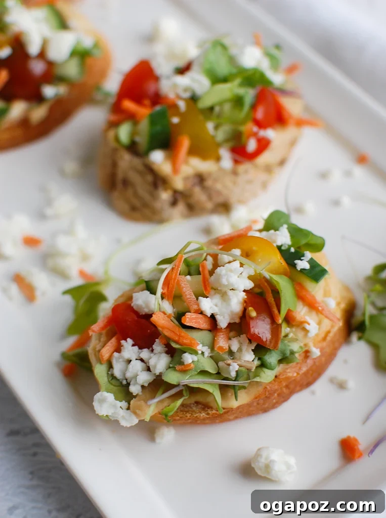 Sun-Kissed Mediterranean Bites 2 Mediterranean Crostini on plate