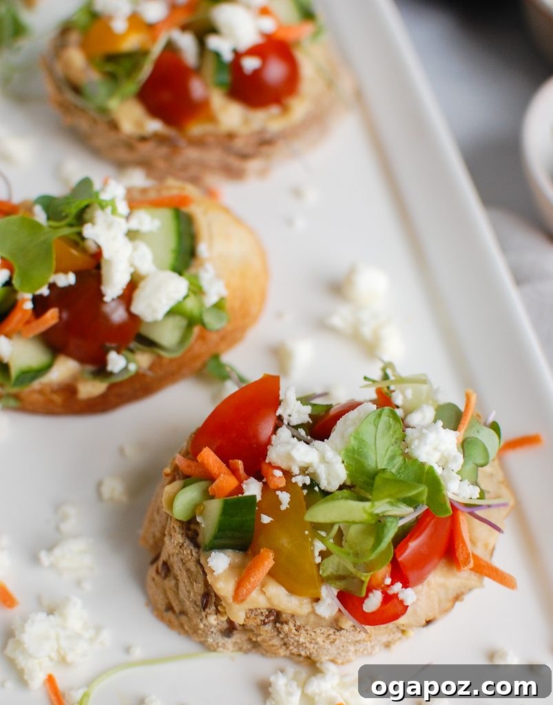 Sun-Kissed Mediterranean Bites 6 Mediterranean Crostini with tomatoes