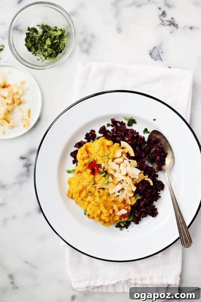 Incredible Indian Dinners Surprisingly Simple to Make 15 This delicious Indian-style Coconut Curried Lentils recipe makes a hearty, comforting dinner with left overs that last all week! A wonderful vegetarian lentil recipe for Meatless Monday that's healthy and easy to make.